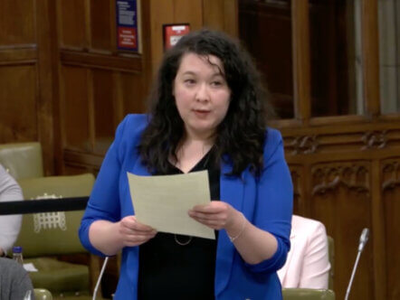 Victoria Collins speaking in Westminster Hall debate